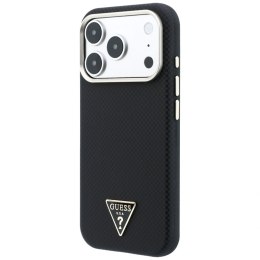Etui Guess Kevlar Triangle Logo MagSafe na iPhone 17 Pro / 18 Pro - czarne