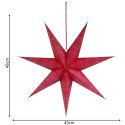 GWIAZDA DEKORACYJNA PAPIEROWA 45CM CZERWONA