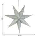 GWIAZDA DEKORACYJNA PAPIEROWA 60CM SREBRNY
