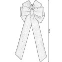 KOKARDA DEKORACYJNA WELUROWA 72CM CZERWONA