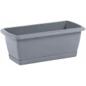 SKRZYNKA BALKONOWA 40CM Z PODSTAWKĄ RESPANA SET SZARY KAMIENNY