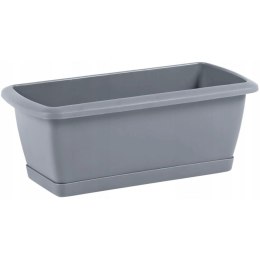 SKRZYNKA BALKONOWA 40CM Z PODSTAWKĄ RESPANA SET SZARY KAMIENNY