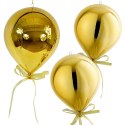 BOMBKA FORMÓWKA PLASTIKOWA BEZPIECZNA BALON 20CM ZŁOTA MICA