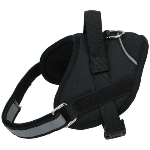 SZELKI DLA PSA ODBLASKOWE REGULOWANE SMALL 42-53 CM CZARNE Z NASZYWKAMI SECURITY BEST FRIEND
