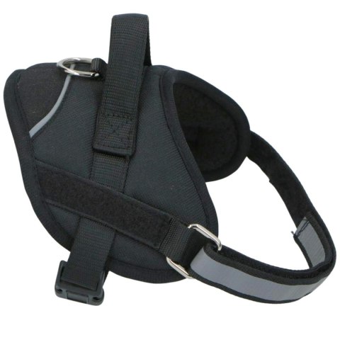 SZELKI DLA PSA ODBLASKOWE REGULOWANE SMALL 42-53 CM CZARNE Z NASZYWKAMI SECURITY BEST FRIEND