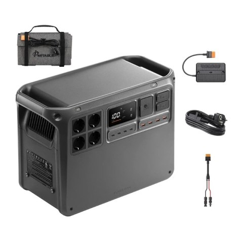Zestaw DJI Power 2000 + panel solarny 100W + adapter MPPT + kabel MC4
