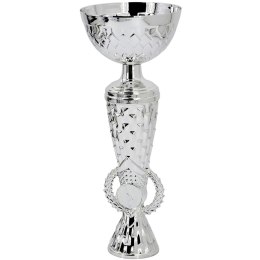 PUCHAR METALOWY SREBRNY 23,5 CM TRYUMF