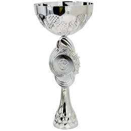 PUCHAR METALOWY SREBRNY 35 CM TRYUMF