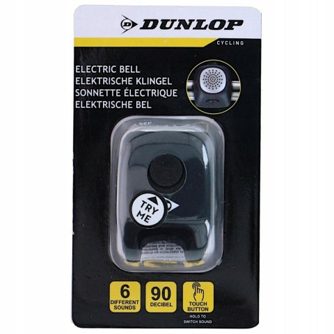 DZWONEK ROWEROWY ELEKTRONICZNY 6 DŹWIĘKÓW 90dB DUNLOP