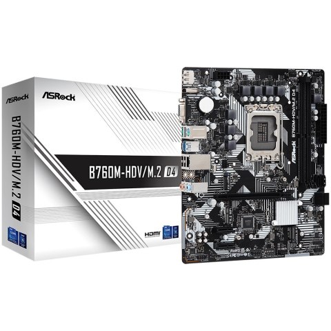 ASROCK B760M-HDV/M.2 D4 mATX LGA1700 DDR4