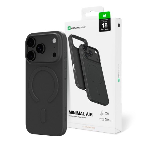 Etui AMAZINGTHING Minimal Air Case na iPhone 18 Pro Max kompatybilne z MagSafe - czarne