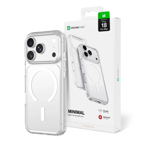 Etui AMAZINGTHING Minimal Mag Drop Proof Case 3 Lens na iPhone 18 Pro Max z mocowaniem na smycz kompatybilne z MagSafe - przezro