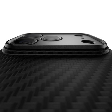 Etui AMAZINGTHING Titan Max Lens na iPhone 18 Pro z włókna aramidowego z osłoną aparatu kompatybilne z MagSafe - czarne