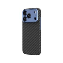 Etui AMAZINGTHING Titan Max Lens na iPhone 18 Pro z włókna aramidowego z osłoną aparatu kompatybilne z MagSafe - niebieskie