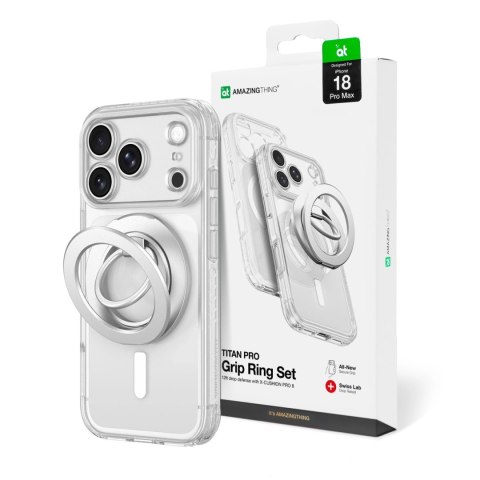 Etui AMAZINGTHING Titan Pro Lens Ring Set na iPhone 18 Pro Max z osłoną aparatu i ringiem magnetycznym kompatybilne z MagSafe - 