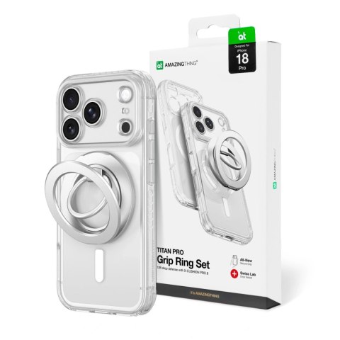 Etui AMAZINGTHING Titan Pro Lens Ring Set na iPhone 18 Pro z osłoną aparatu i ringiem magnetycznym kompatybilne z MagSafe - prze