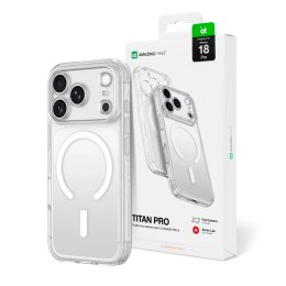 Etui AMAZINGTHING Titan Pro Lens na iPhone 18 Pro z osłoną aparatu i mocowaniem na smycz kompatybilne z MagSafe - przezroczyste