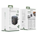 Ładowarka biurkowa Acefast Z10 GaN 100 W 3xUSB ze zwijanym kablem USB-C i wyświetlaczem TFT - czarna