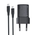 Ładowarka sieciowa Acefast A118 30W GaN USB-C z kablem USB-C - USB-C 1.2m - czarna