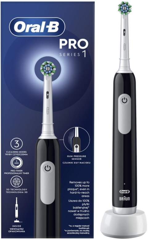 Szczoteczka rotacyjna ORAL-B Pro 1 Czarny Czarno-biały (8700216022101)