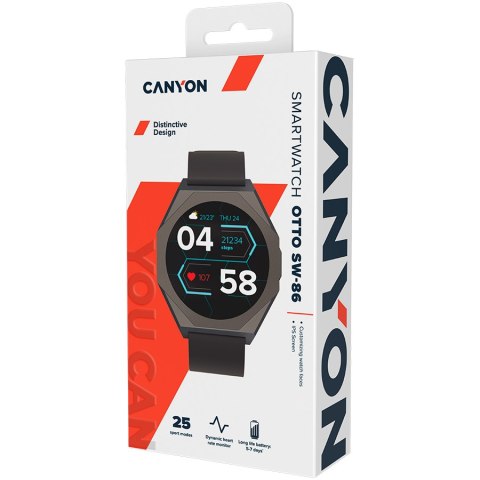 CANYON Smartwatch Otto SW-86 Czarny