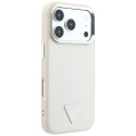 Etui Guess Grained Triangle Logo MagSafe na iPhone 18 Pro Max / 17 Pro Max - beżowe