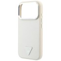 Etui Guess Grained Triangle Logo MagSafe na iPhone 18 Pro Max / 17 Pro Max - beżowe