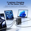 Stacja ładująca Tech-Protect DC240W-GaN 6 portów 4 x USB-C 2 x USB-A 240W QC3.0 - czarna