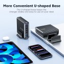 Stacja ładująca Tech-Protect DC240W-GaN 6 portów 4 x USB-C 2 x USB-A 240W QC3.0 - czarna