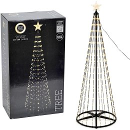 CHOINKA DEKORACYJNA 370LED SUPER CIEPŁY BIAŁY 210CM BLACK