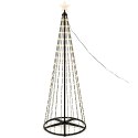 CHOINKA DEKORACYJNA 370LED SUPER CIEPŁY BIAŁY 210CM BLACK