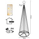 CHOINKA DEKORACYJNA 370LED SUPER CIEPŁY BIAŁY 210CM BLACK