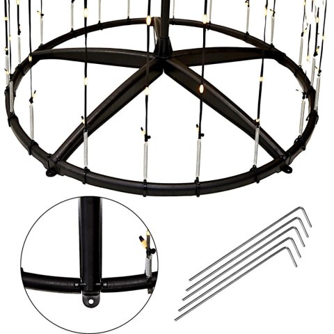 CHOINKA DEKORACYJNA 550LED SUPER CIEPŁY BIAŁY 300CM BLACK