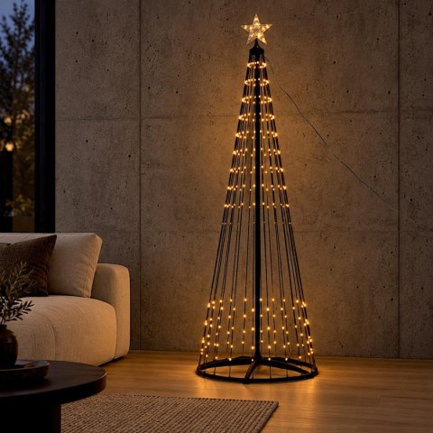 CHOINKA DEKORACYJNA 550LED SUPER CIEPŁY BIAŁY 300CM BLACK