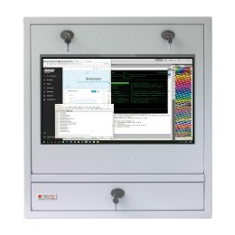 TECHLY Szafa na komputer PC przemysłowy i monitor dotykowy 22