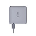 Ładowarka sieciowa Tech-Protect PowerVision NC140W-GaN 4-PORT PD 140W / QC3.0 - ciemnoszara