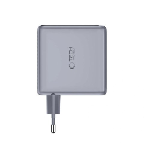 Ładowarka sieciowa Tech-Protect PowerVision NC140W-GaN 4-PORT PD 140W / QC3.0 - ciemnoszara