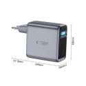 Ładowarka sieciowa Tech-Protect PowerVision NC140W-GaN 4-PORT PD 140W / QC3.0 - ciemnoszara