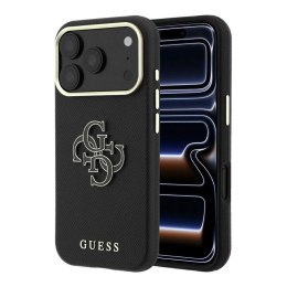 Etui Guess Grained & Big Resin Logo na iPhone 18 Pro Max / 17 Pro Max - czarne