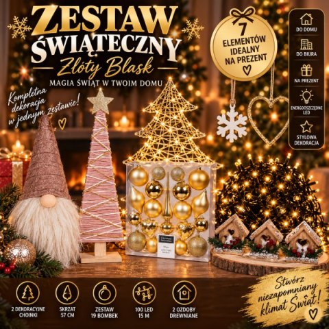 Zestaw Świąteczny Złoty Blask - 8 elementów