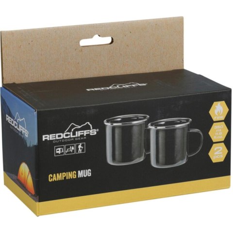 KUBEK TURYSTYCZNY 350 ML 2SZT STAL EMALIOWANA REDCLIFFS