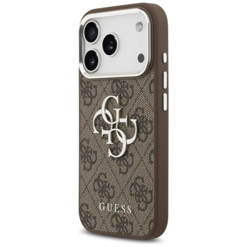 Etui Guess 4G Big 4G Classic Logo na iPhone 18 Pro / 17 Pro brązowo-srebrne