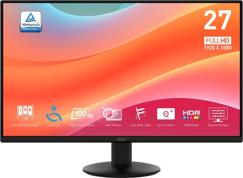 Monitor MSI PRO MP272L (27" /VA /100Hz /1920 x 1080 /Czarny)