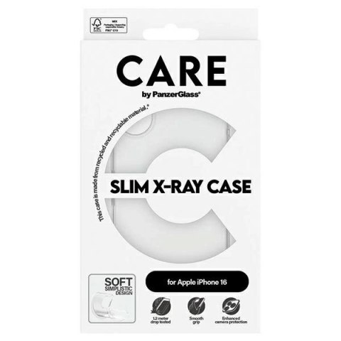 Etui CARE by PanzerGlass X-Ray Soft Basic Case na iPhone 16 - przezroczyste