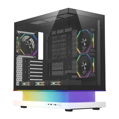 Obudowa komputerowa DarkFlash F1 ATX + 6 wentylatorów (biała)